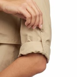 Forclaz Hiking Clothing Women's Backpacking Long-Sleeved Shirt Desert 500