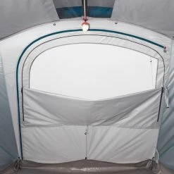 Hiking Clothing Quechua Air Seconds Fresh & Black, Inflatable Waterproof Family Camping Tent, 6 Person 2 Room