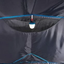 Hiking Clothing Quechua Air Seconds Fresh & Black, Inflatable Waterproof Family Camping Tent, 4 Person 2 Room