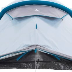 Hiking Clothing Quechua Air Seconds Fresh & Black, Inflatable Waterproof Family Camping Tent, 4 Person 2 Room