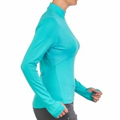 Quechua Women's Active Snow Hiking Warm Long-Sleeve T-Shirt 500 Hiking Clothing