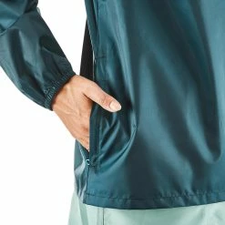 Hiking Clothing Quechua Raincut NH100, Waterproof Zip Hiking Rain Jacket, Women's