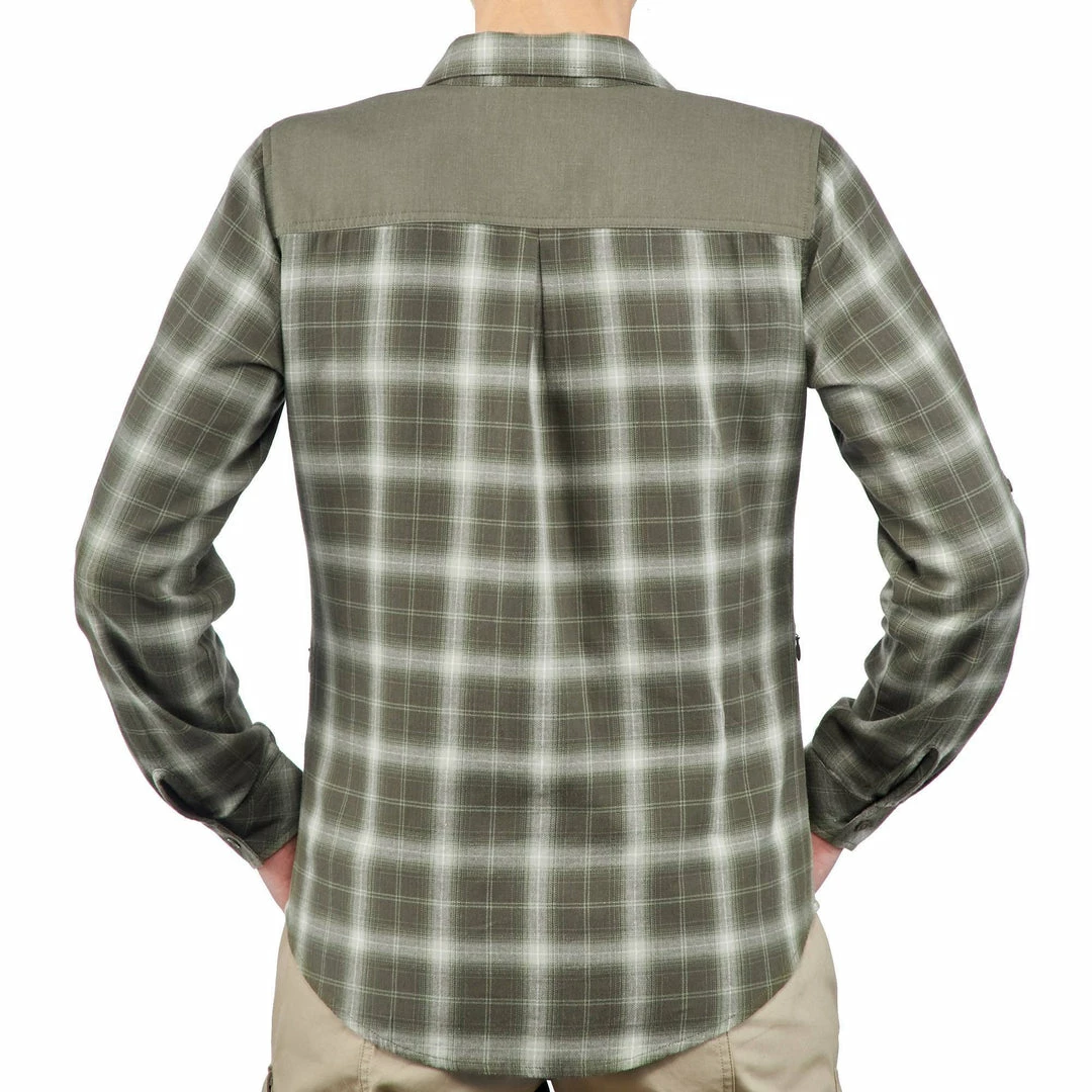 Forclaz Hiking Clothing Women's Travel Backpacking Warm Long-Sleeved Shirt Travel 100