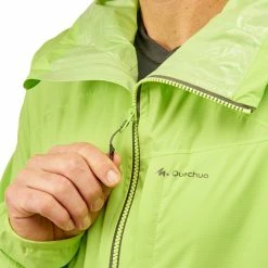 Quechua Men's Hiking Waterproof Rain Jacket Helium Rain 500 Hiking Clothing