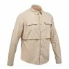 Forclaz Men's Backpacking Long-sleeved Shirt Desert 500 Hiking Clothing