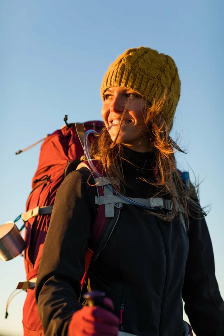 Forclaz Trek 500 WindWarm, Warm Softshell Windproof Hiking Jacket, Women's Hiking Clothing