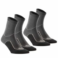 Hiking Clothing Quechua NH500, High Walking Socks, 2 Pairs