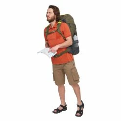 Forclaz Men's Backpacking Short-Sleeved Polo Shirt Travel 100 Hiking Clothing