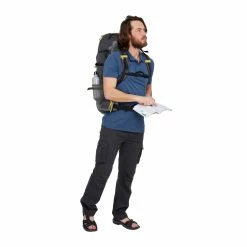 Forclaz Men's Backpacking Short-Sleeved Polo Shirt Travel 100 Hiking Clothing