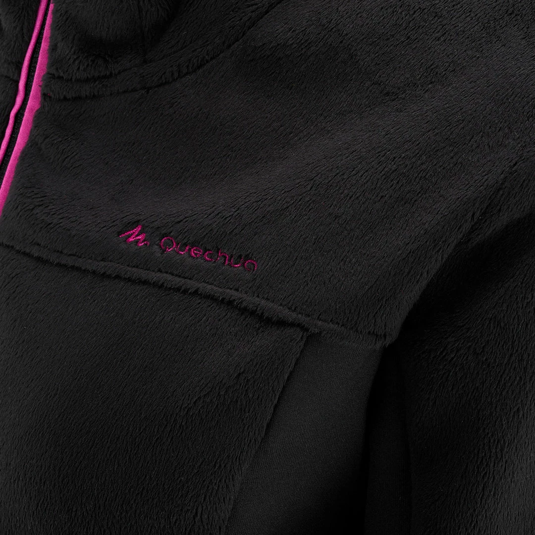 Quechua Hiking Clothing MH520 Women's Hiking Fleece Jacket - Black