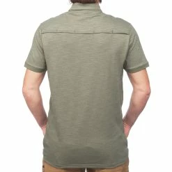 Forclaz Hiking Clothing Arpenaz 500 Men’s Short Sleeved Polo - Blue