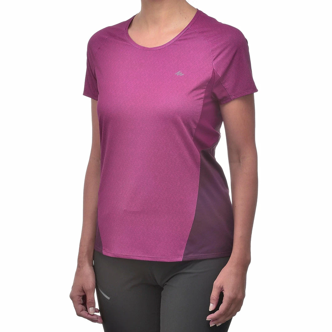 Quechua Hiking Clothing Women's Short-Sleeved Mountain Hiking T-Shirt MH500