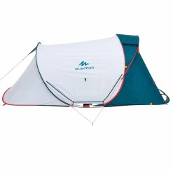 Quechua 2 Seconds XL Fresh & Black, Waterproof Pop Up Camping Tent, 2 Person Hiking Clothing