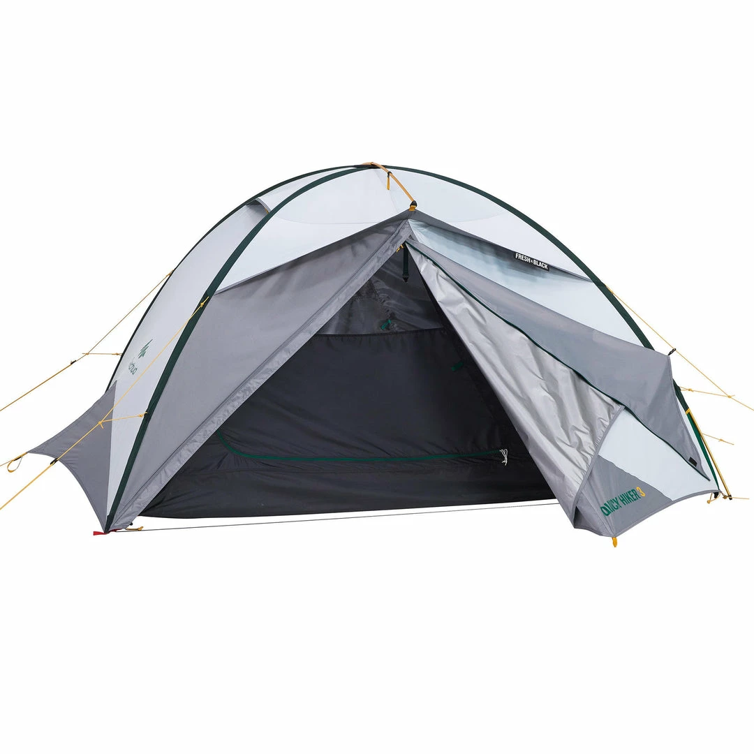Hiking Clothing Forclaz QuickHiker Fresh & Black, Waterproof Backpacking Tent, 3 Person