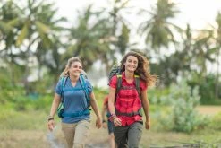 Forclaz Travel 100, Short-Sleeved Hiking Polo Shirt, Women's Hiking Clothing