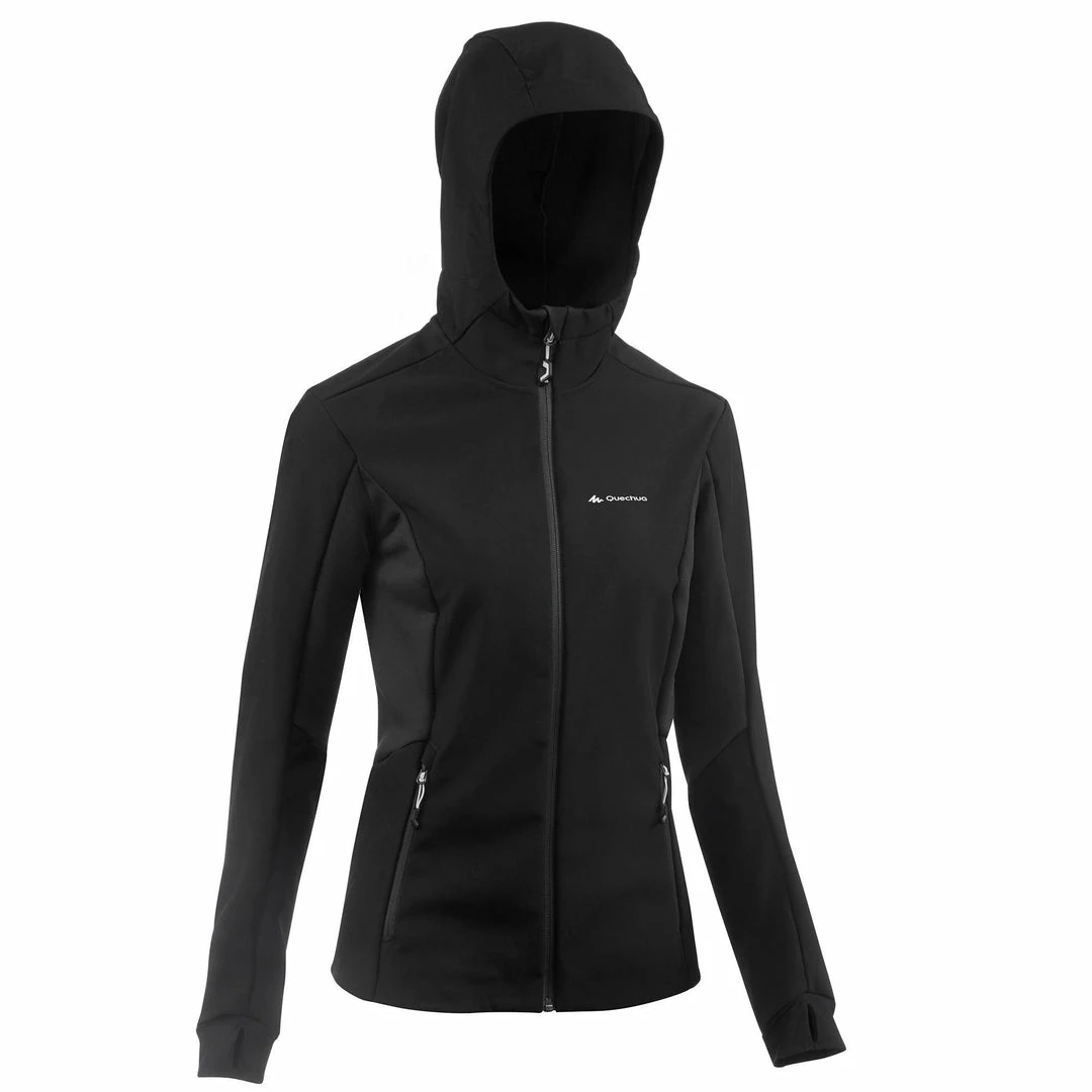 Forclaz Trek 500 WindWarm, Warm Softshell Windproof Hiking Jacket, Women's Hiking Clothing